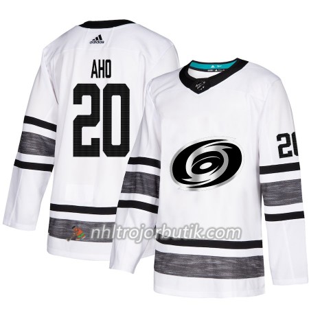 Män Ishockey Carolina Hurricanes tröja Sebastian Aho 20 Vit 2019 All-Star Adidas Authentic